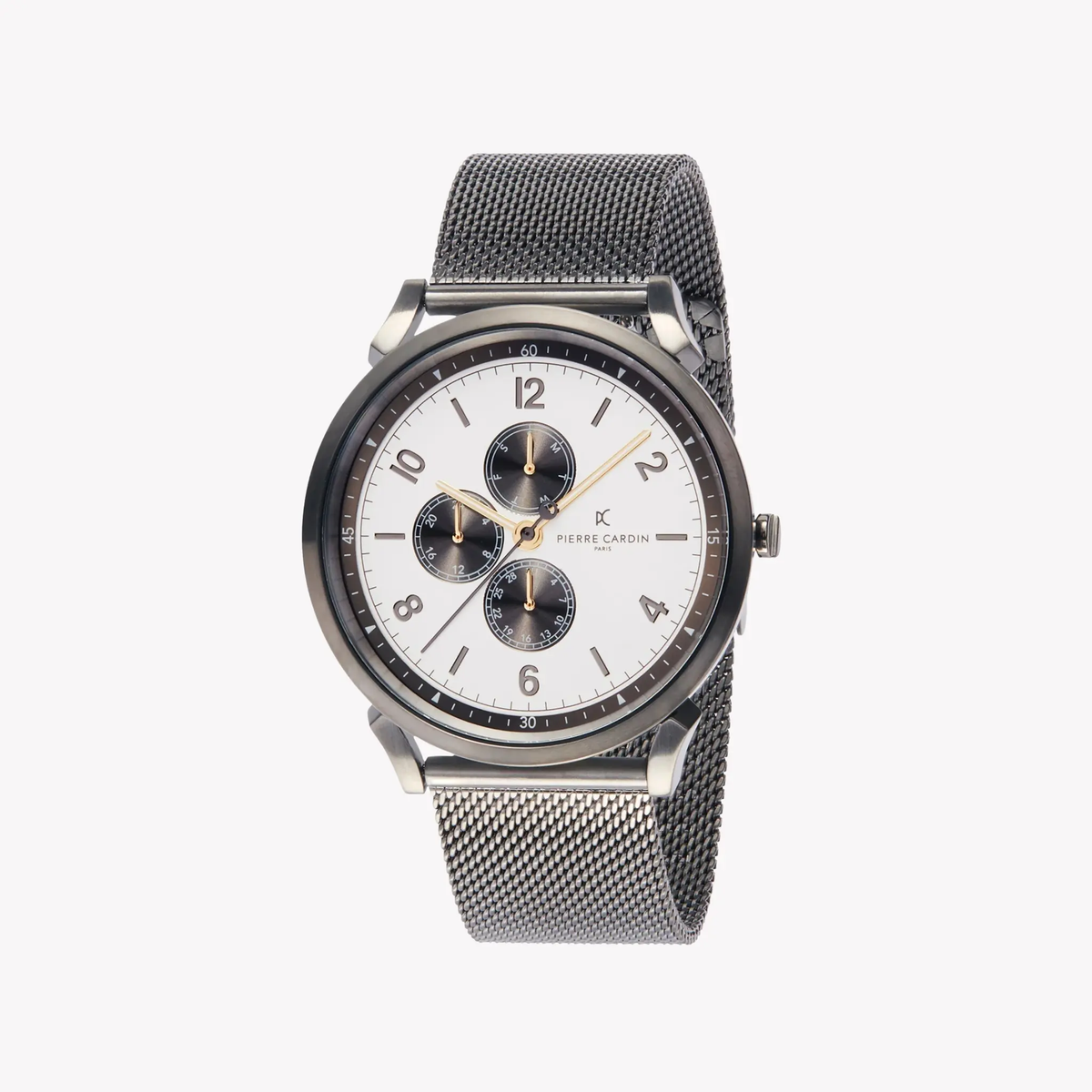 Pierre Cardin Men's Stainless Steel Gray Watch, White Dial | Cpi.2033 by PIERRE CARDIN
