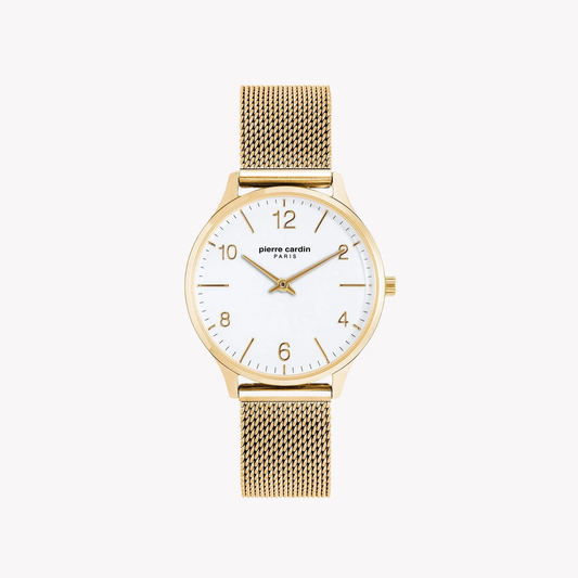 Pierre Cardin Women's Gold Watch, White Dial | Pc902722f118 by PIERRE CARDIN