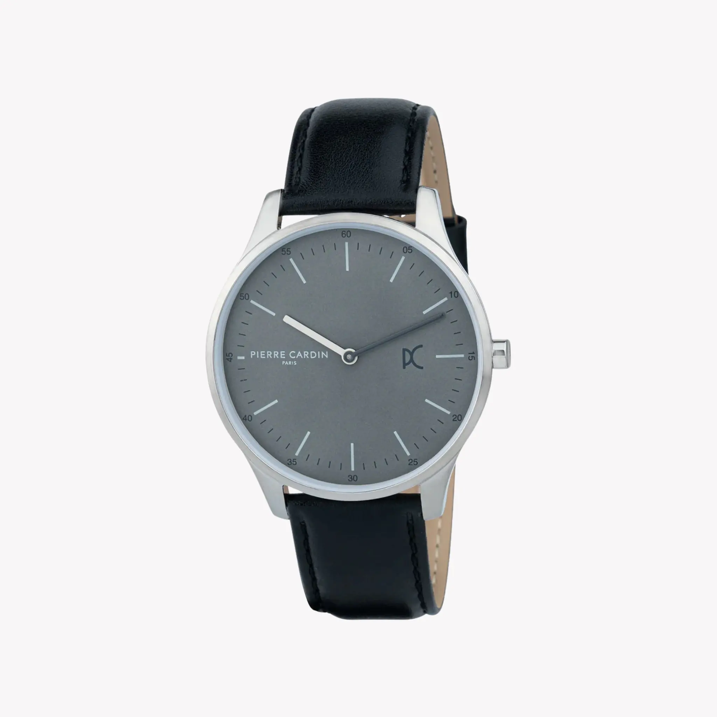 Pierre Cardin Men's Black Leather Watch, Gray Dial | Cba.4003 by PIERRE CARDIN