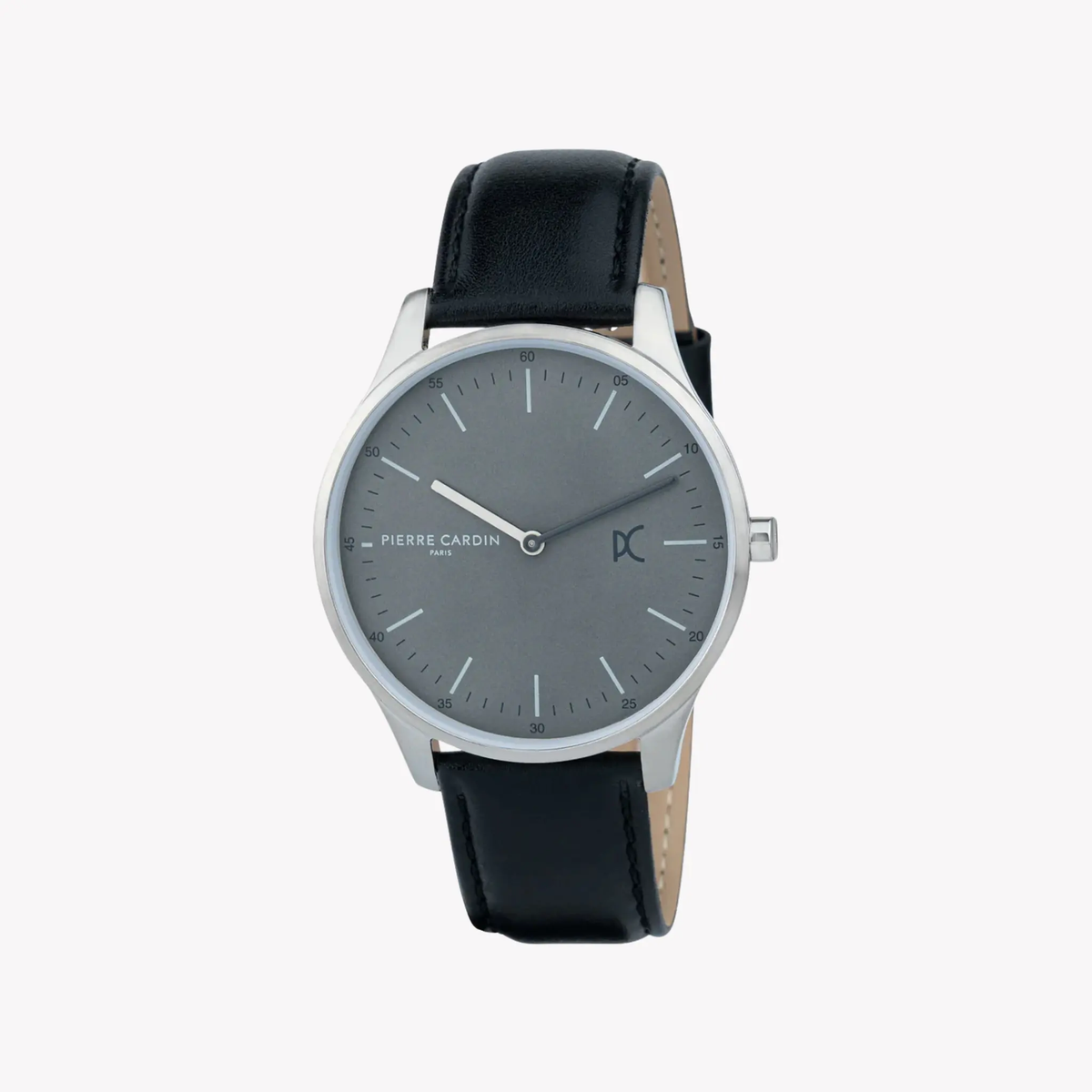 Pierre Cardin Men's Black Leather Watch, Gray Dial | Cba.4003 by PIERRE CARDIN