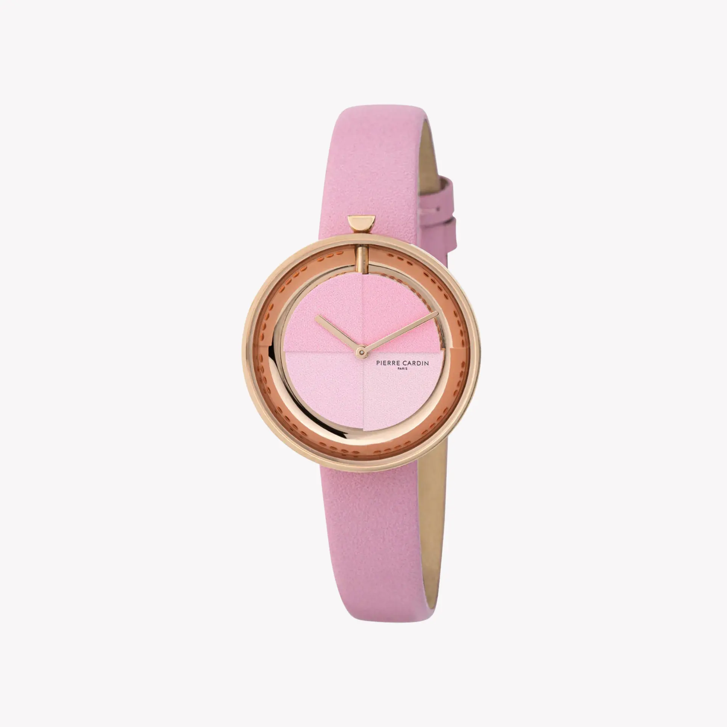Pierre Cardin Women's Pink Leather Watch, Rose Gold Case | Cma.0004 by PIERRE CARDIN