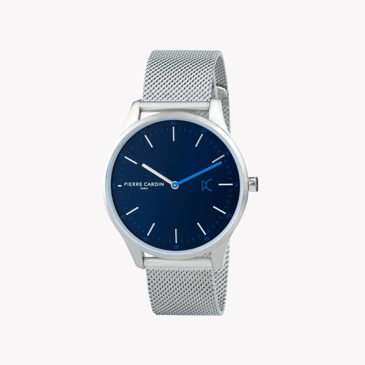 Pierre Cardin Men's Silver Stainless Steel Watch, Blue Dial | Cba.4004 by PIERRE CARDIN