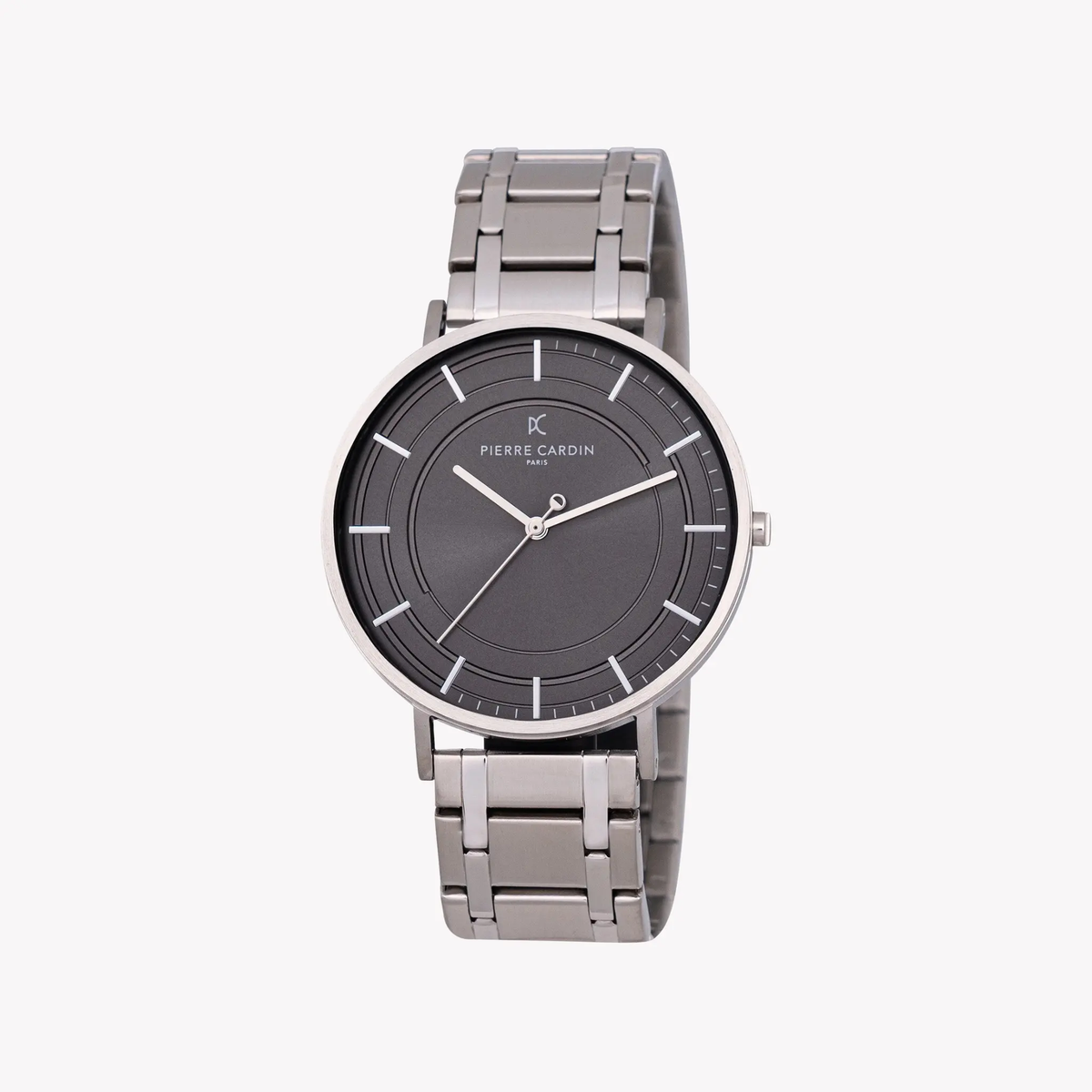 Pierre Cardin Men's Silver Metal Watch, Black Dial | Cbn.3033 by PIERRE CARDIN