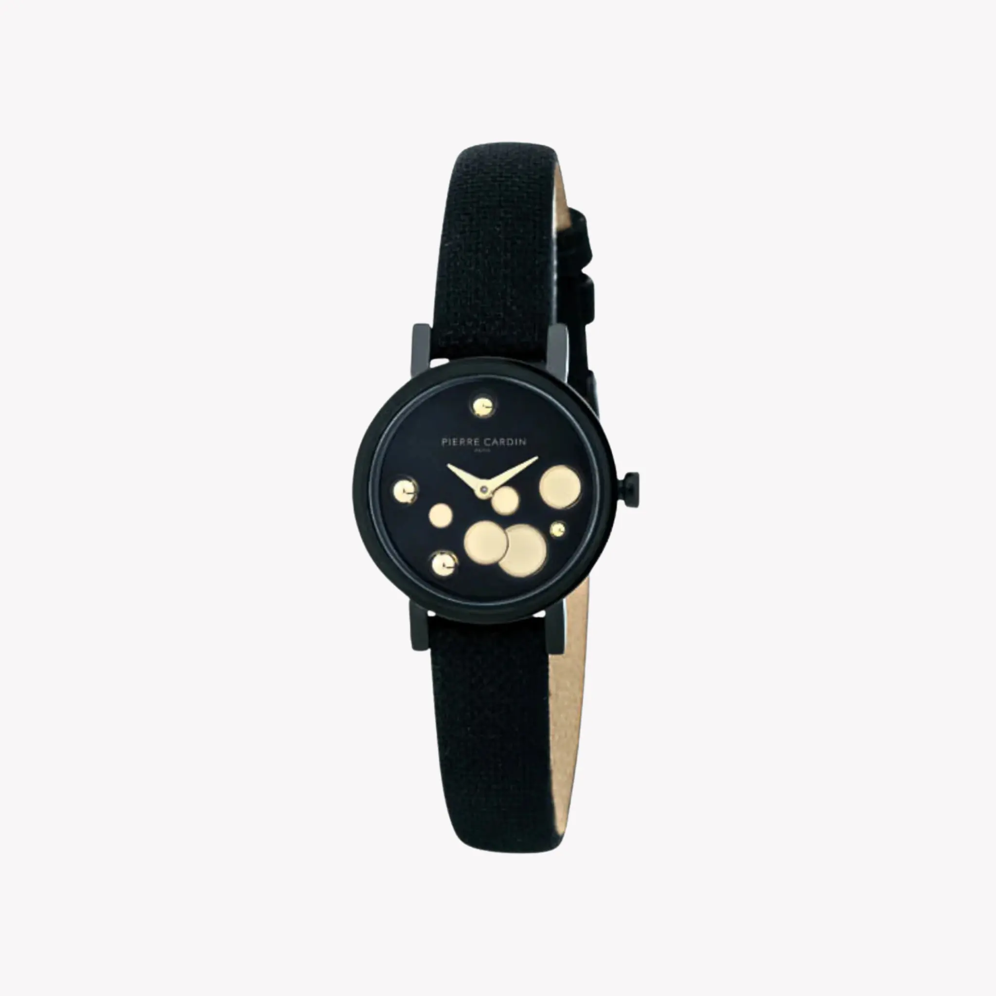 Pierre Cardin Women's Black Leather Watch, Black Dial | Ccm.0513 by PIERRE CARDIN
