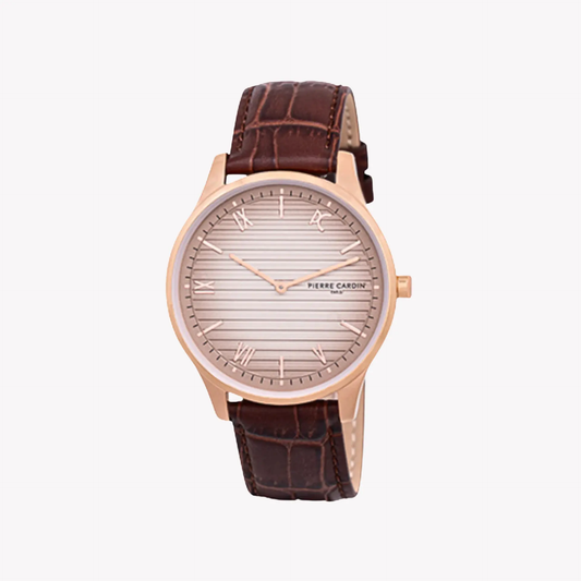 Pierre Cardin Men's Rose Gold Watch, Beige Dial | Cba.4021 by PIERRE CARDIN