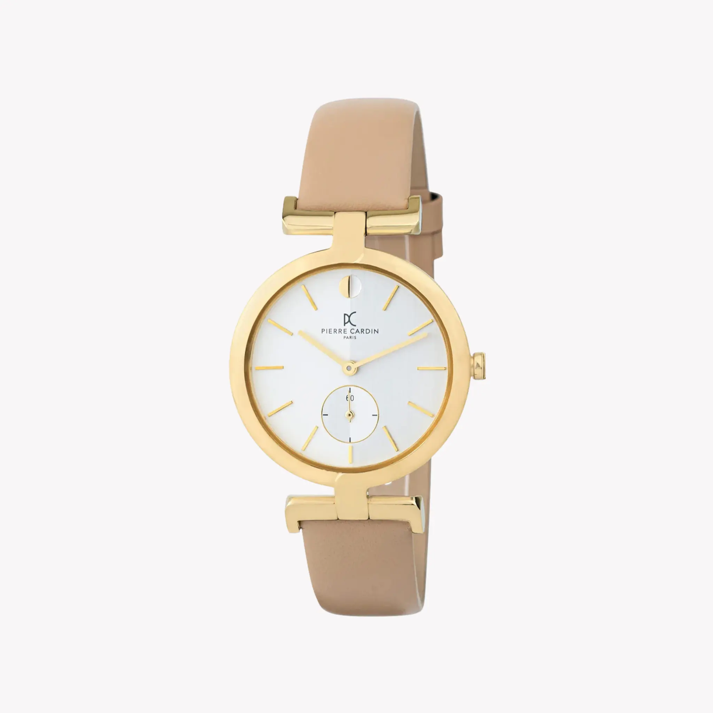 Pierre Cardin Women's Beige Leather Watch, Silver Dial | Cmd.3517 by PIERRE CARDIN