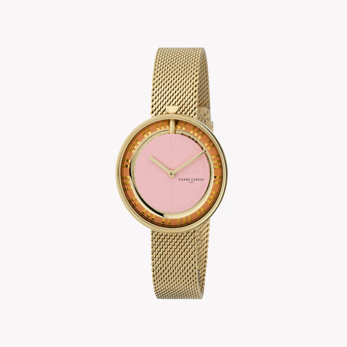 Pierre Cardin Women's Gold Stainless Steel Watch, Pink Dial | Cma.0016 by PIERRE CARDIN
