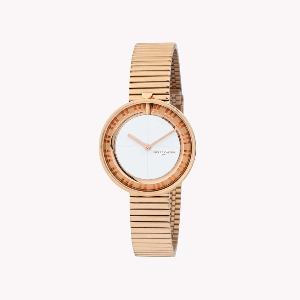 Pierre Cardin Women's Rose Gold Watch, White Dial | Cma.0017 by PIERRE CARDIN