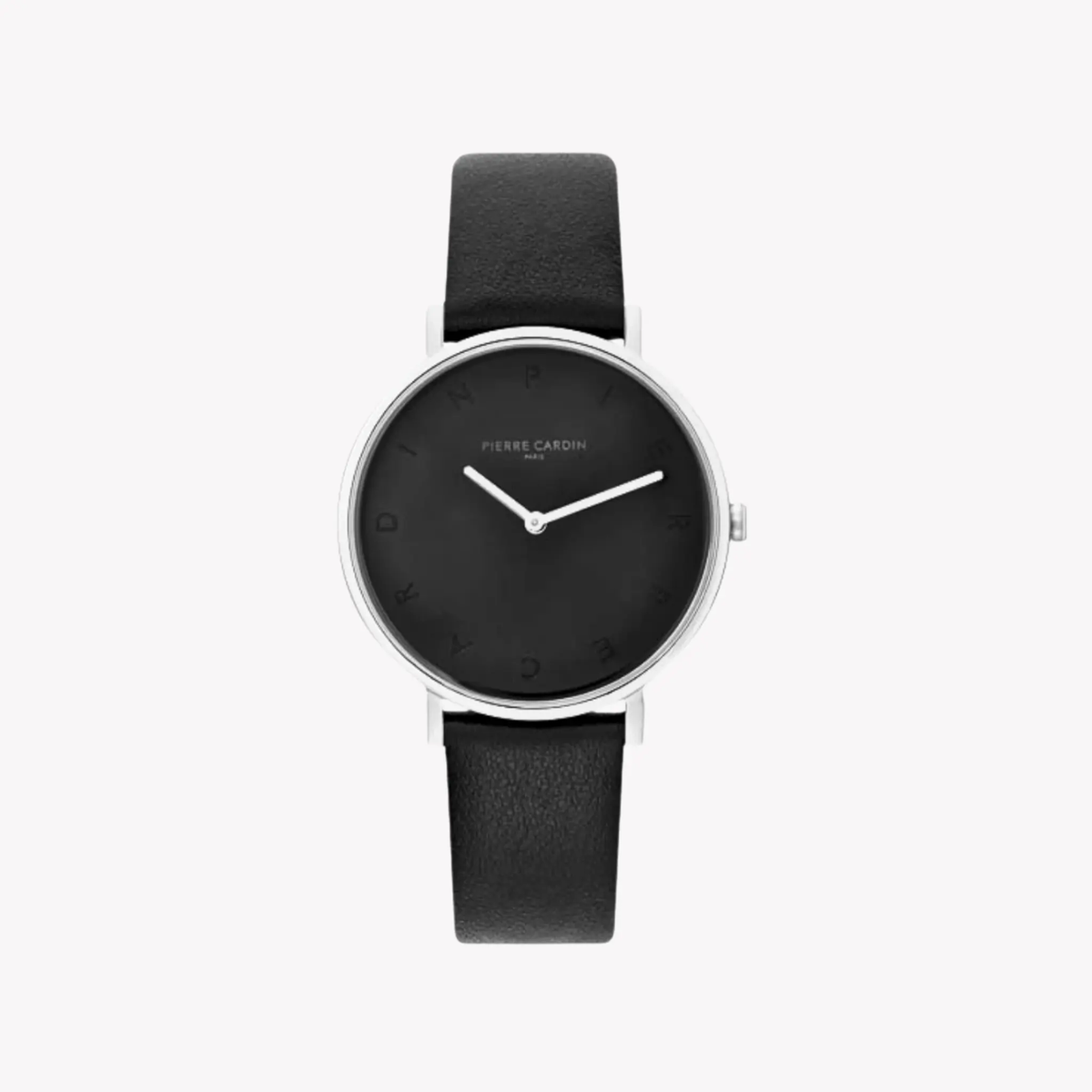 Pierre Cardin Women's Black Leather Watch, Silver Case | Cbv.1002 by PIERRE CARDIN