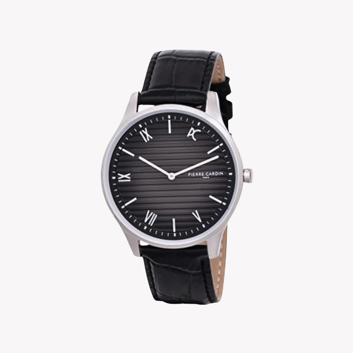 Pierre Cardin Men's Silver Watch, Black Dial | Cba.4025 by PIERRE CARDIN