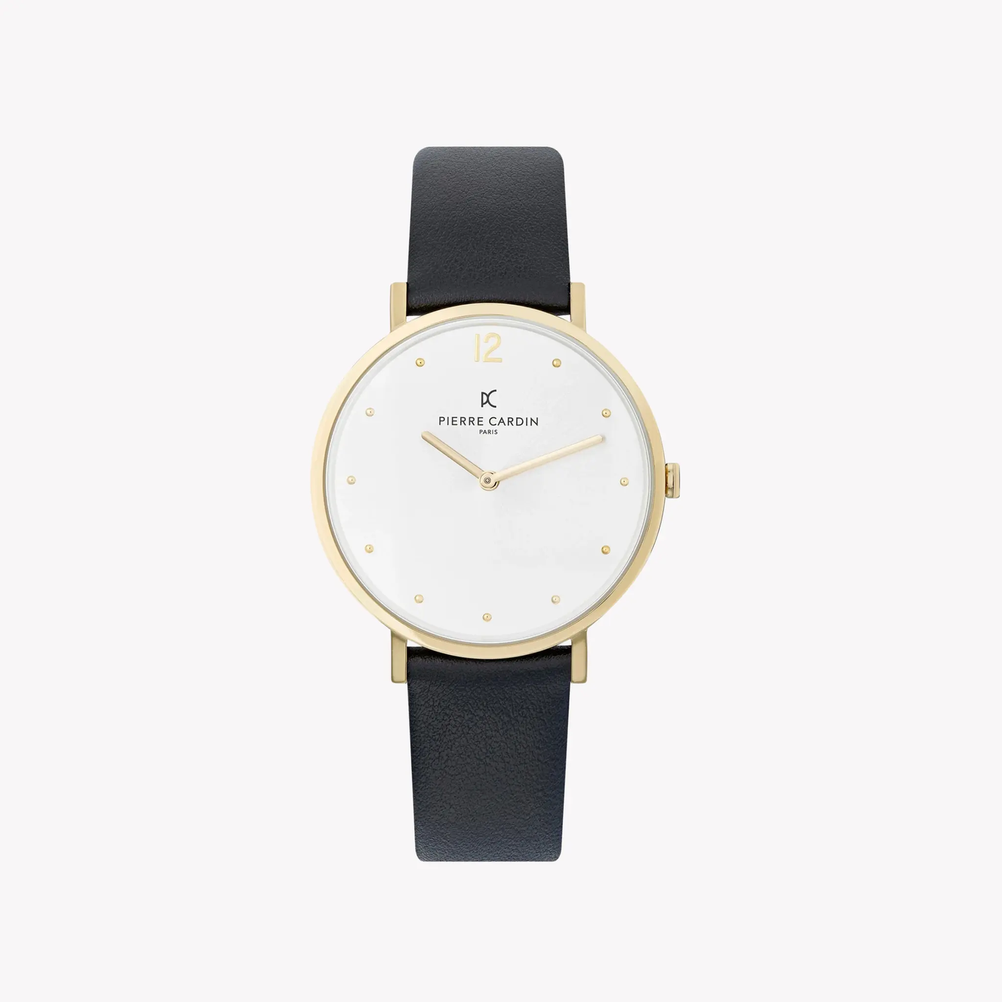 Pierre Cardin Women's Black Leather Watch, Silver Dial | Cbv.1009 by PIERRE CARDIN