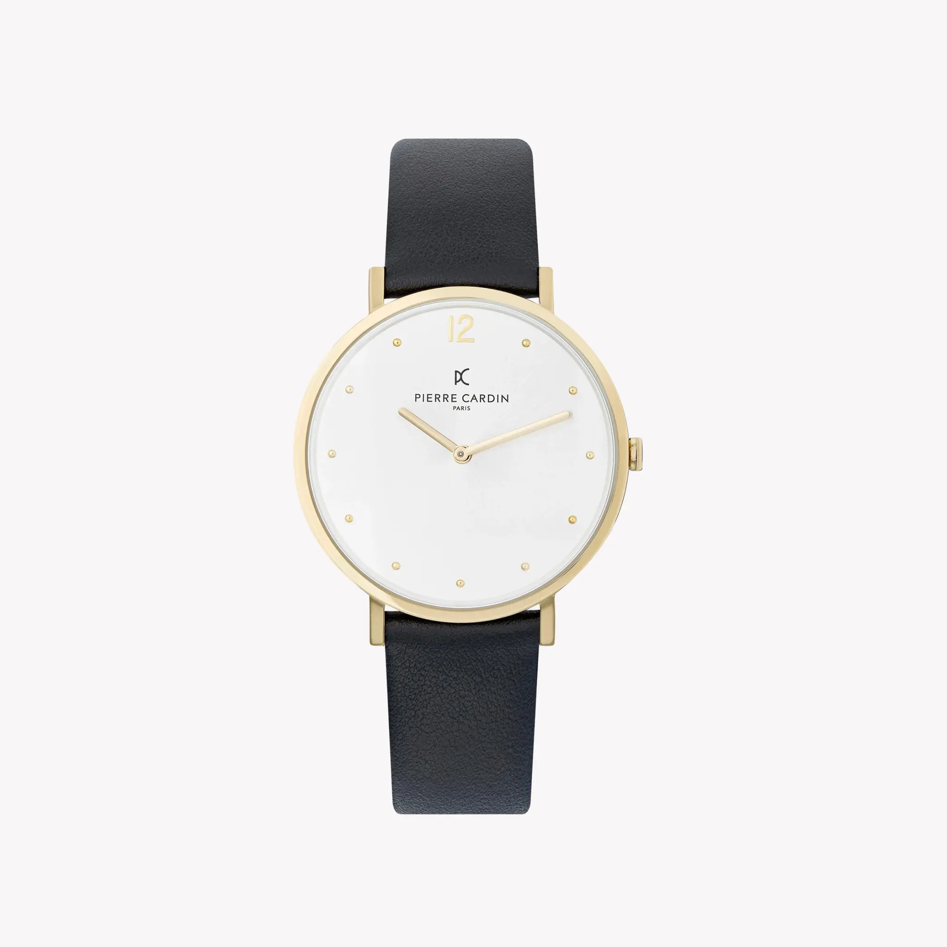 Pierre Cardin Women's Black Leather Watch, Silver Dial | Cbv.1009 by PIERRE CARDIN