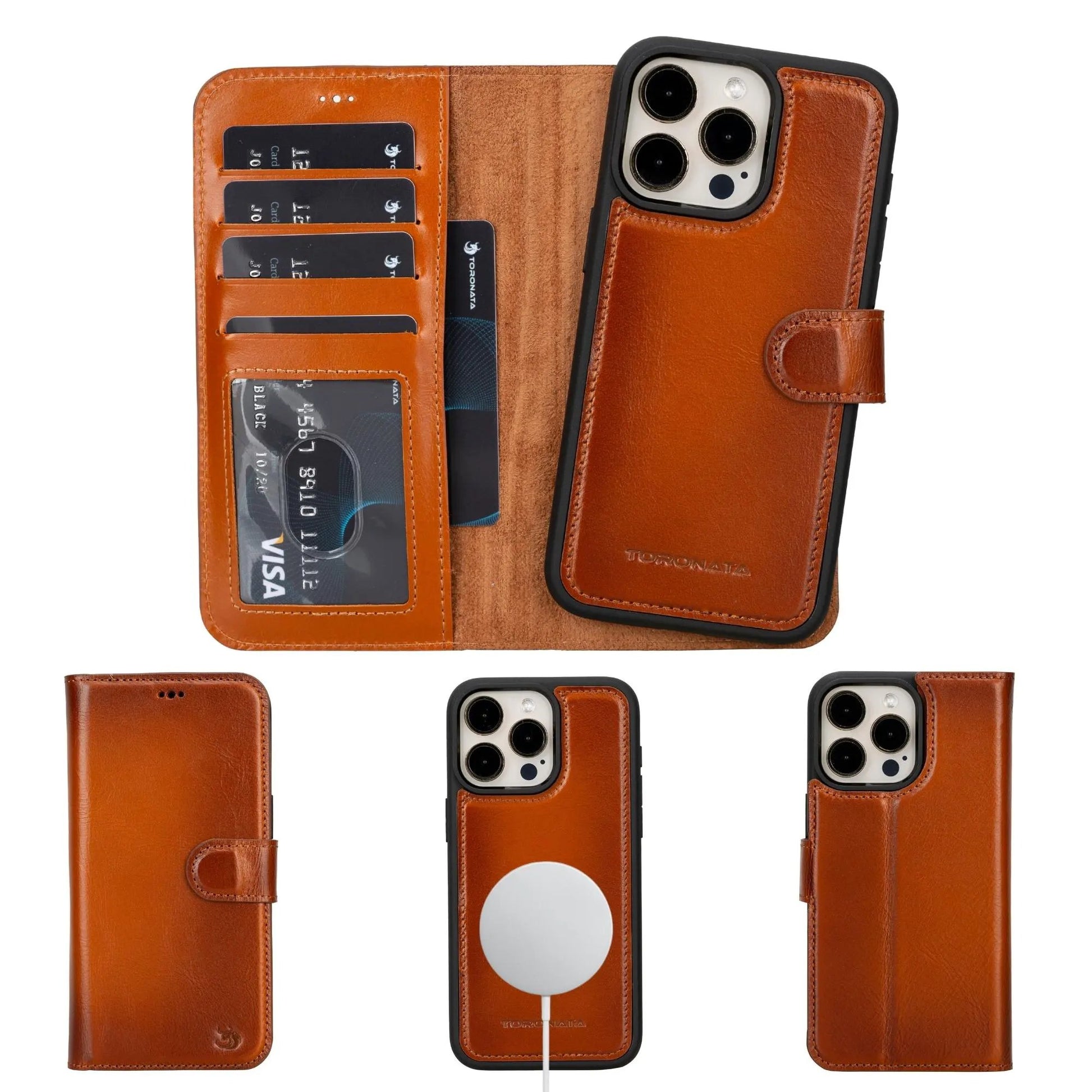 Casper iPhone 14 Series Detachable Leather Wallet Case by TORONATA