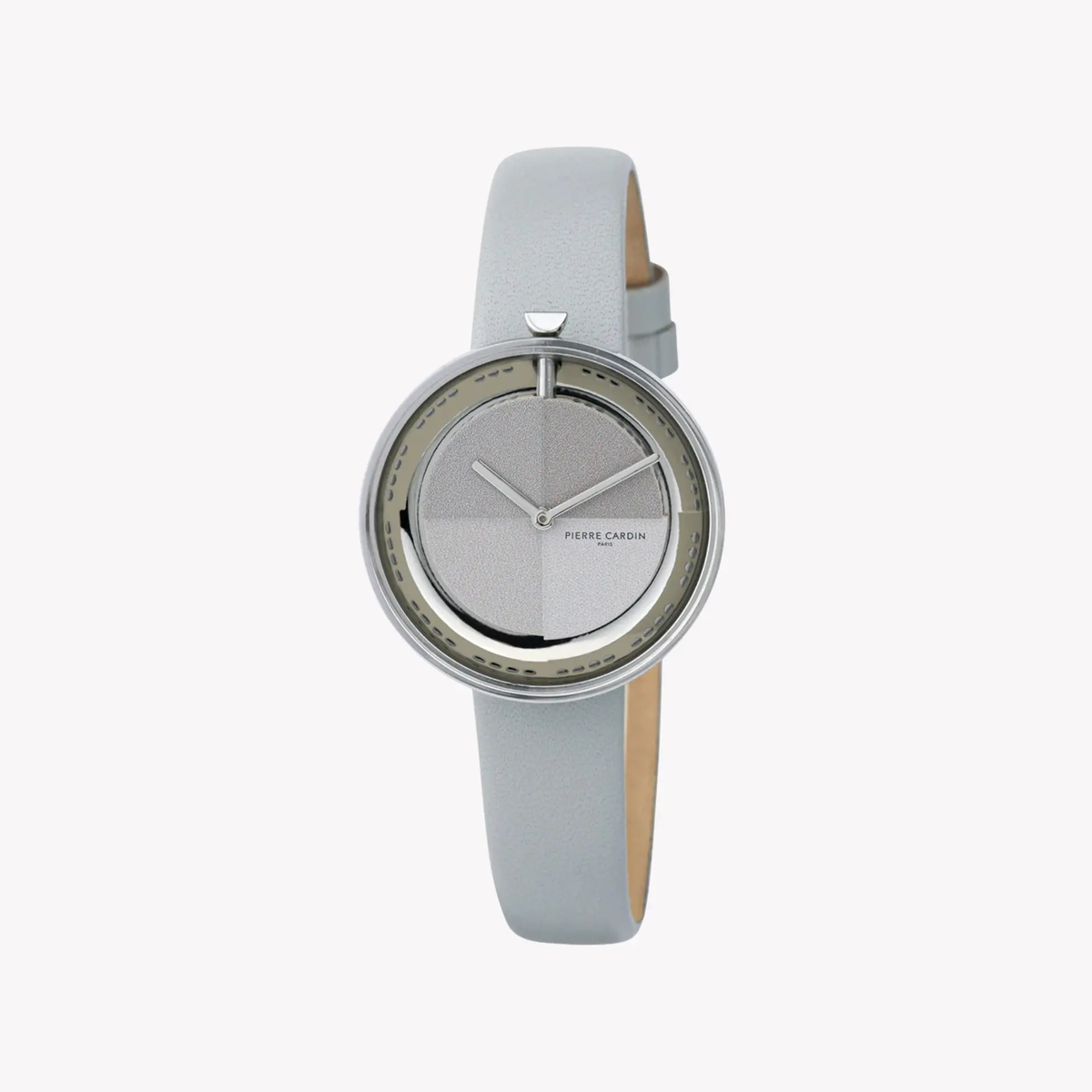 Pierre Cardin Women's Gray Leather Watch, Silver Case | Cma.0005 by PIERRE CARDIN