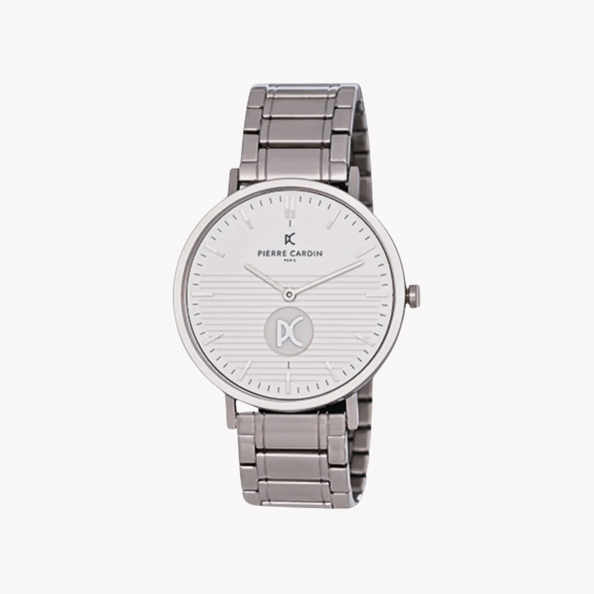 Pierre Cardin Men's Silver Metal Watch, White Dial | Cbv.1103 by PIERRE CARDIN