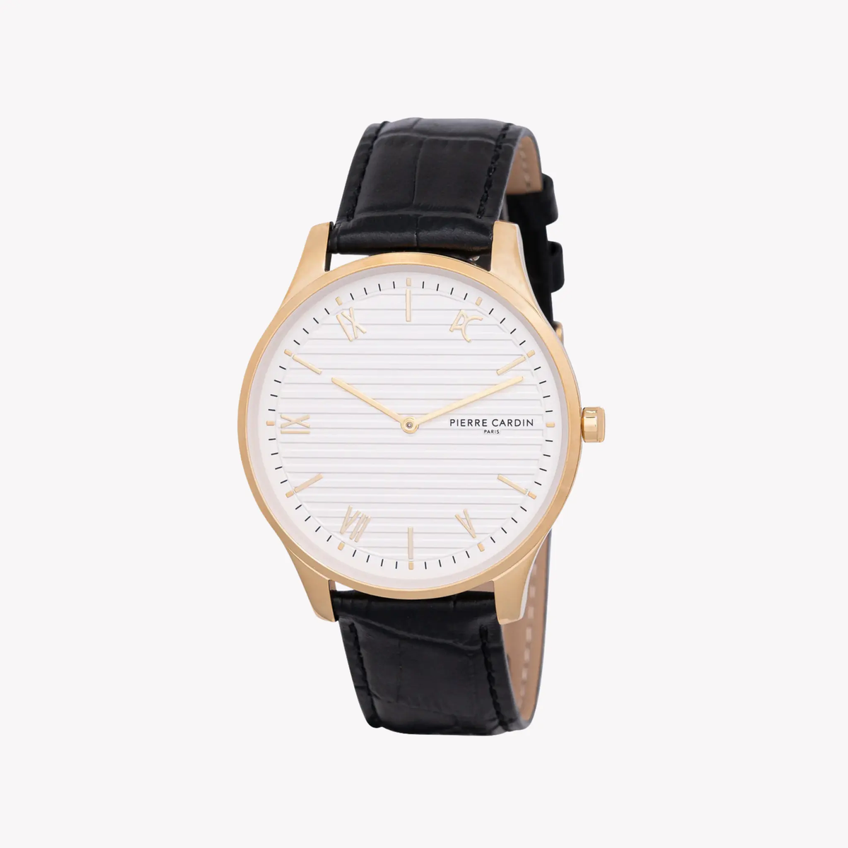 Pierre Cardin Men's Gold Watch, Black Leather Band | Cba.4018 by PIERRE CARDIN