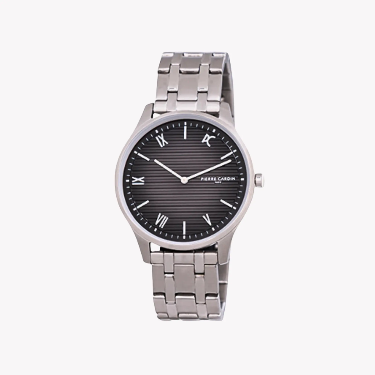 Pierre Cardin Men's Silver Watch, Black Dial | Cba.4017 by PIERRE CARDIN