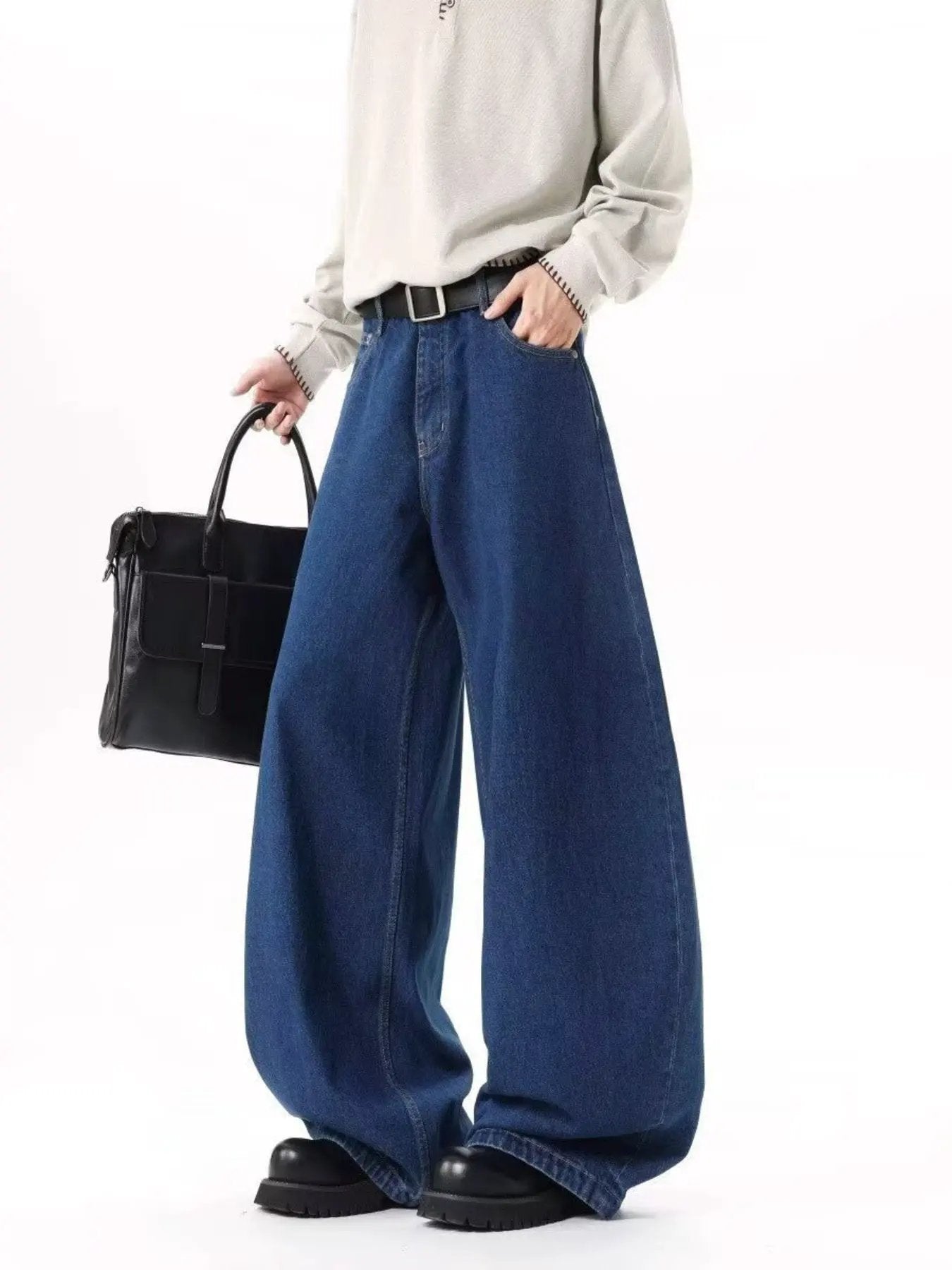 Men's Full Size Wide Leg Jeans Plus Size by Partner Label