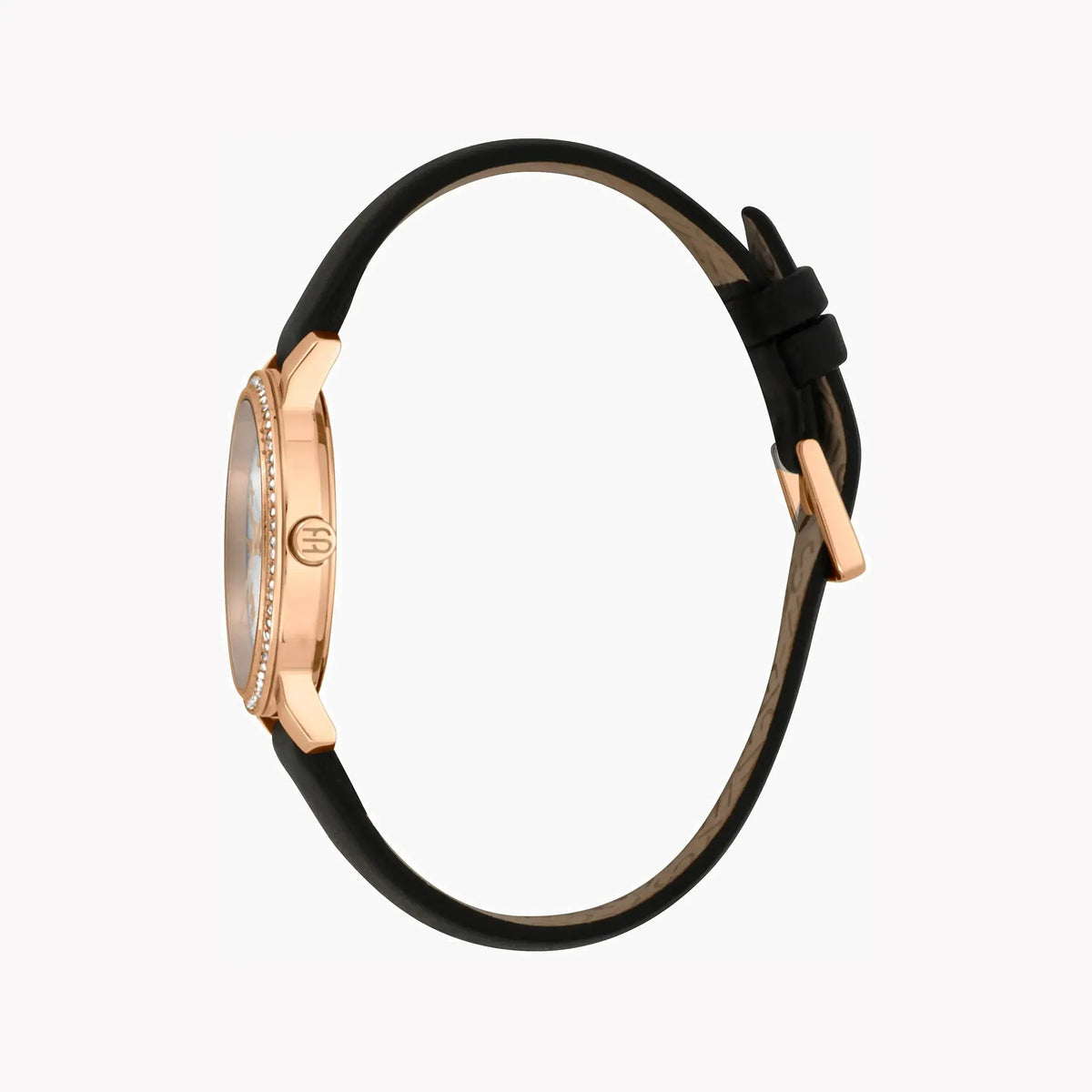 Esprit Women's Black Leather Watch, Silver Dial | Es1l046m0035 by ESPRIT