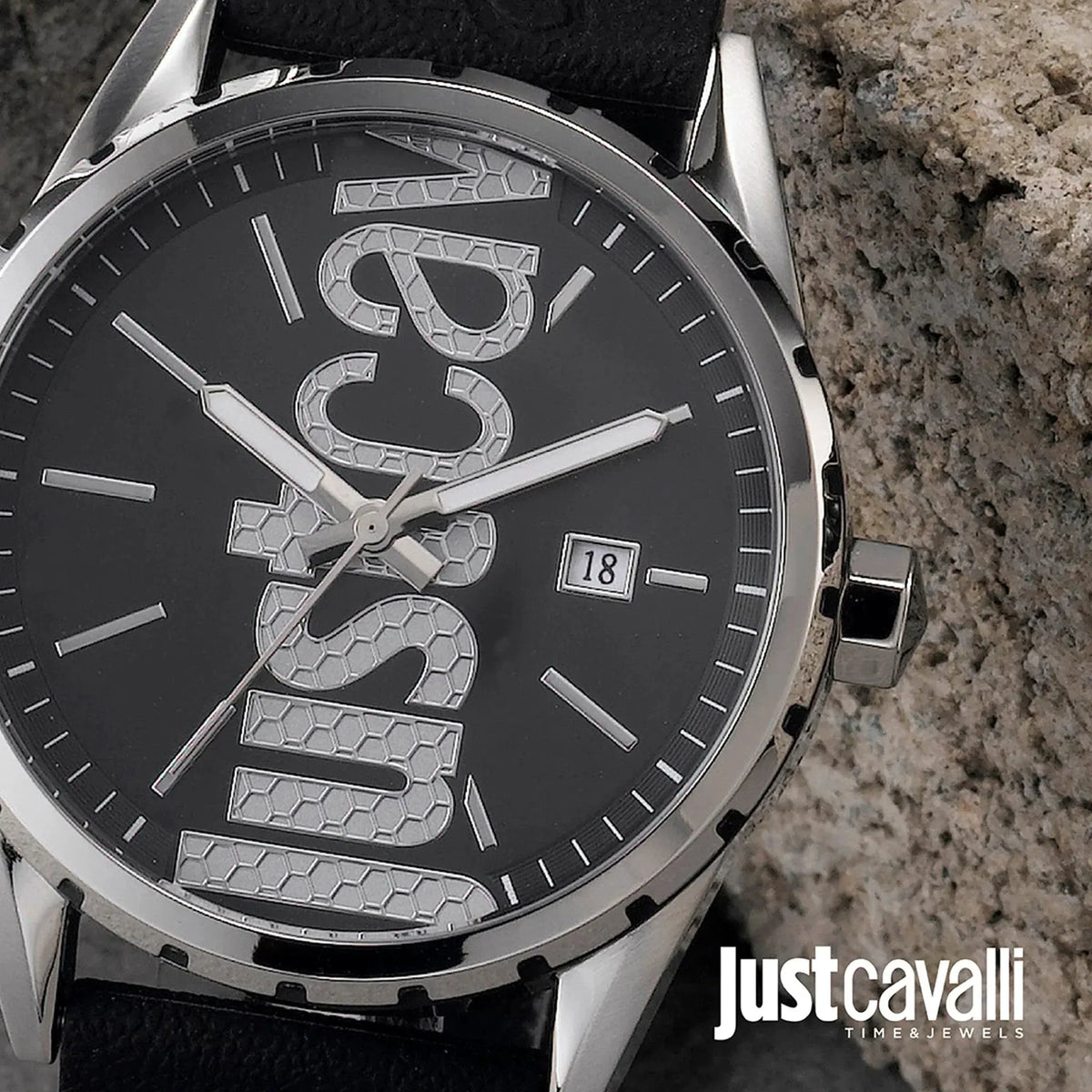 Just Cavalli Men's Black Watch, Silver Case | Jc1g082p0025 by JUST CAVALLI