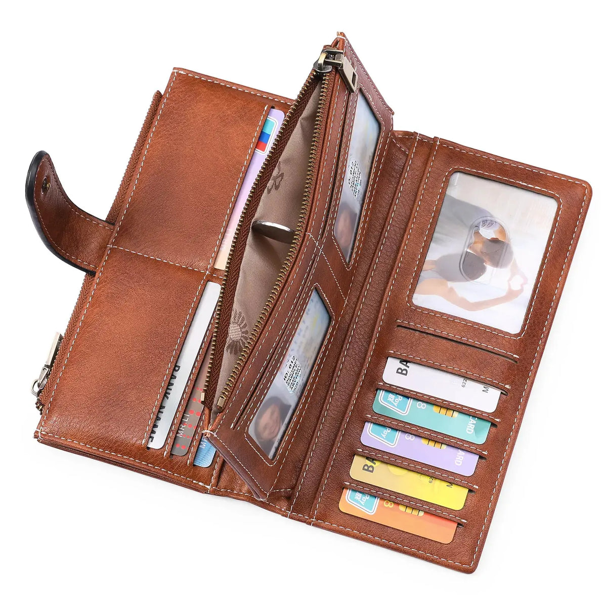 Vintage Style Leather Wallet by Partner Label