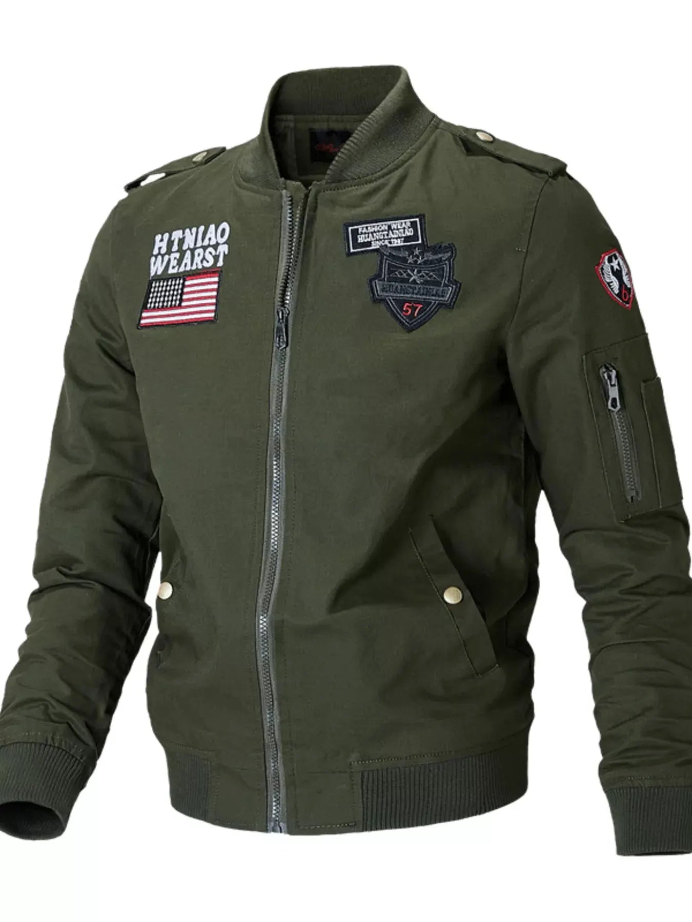 Men's Plus Size Zip Up Long Sleeve Jacket by Partner Label