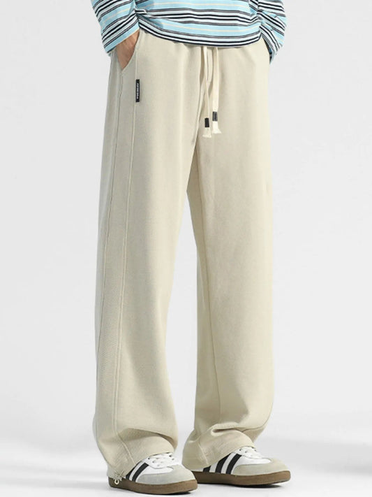 Men's Plus Size Casual Loose-Fit Drawstring Pants by Partner Label