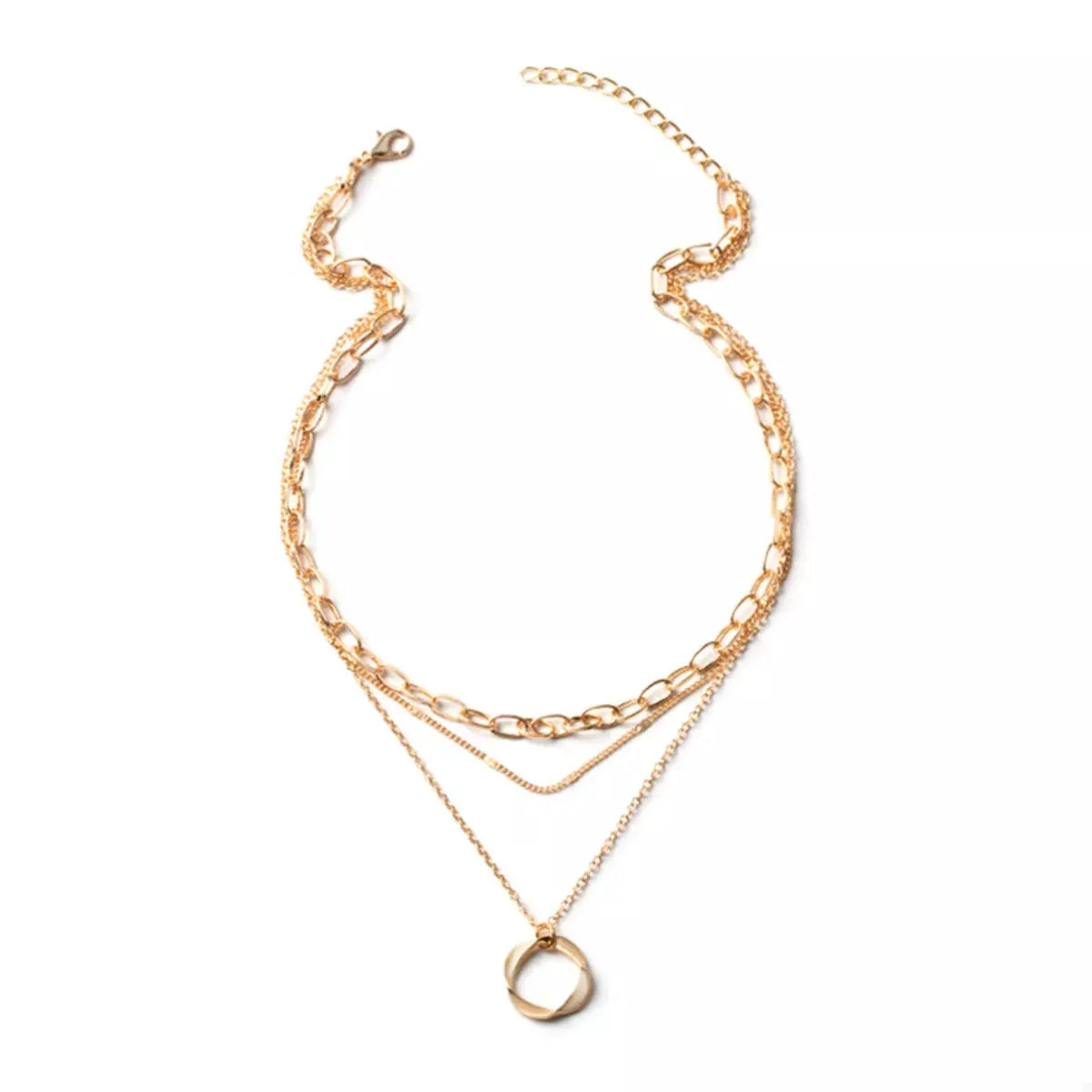 Three Layered Pendant Necklace by Partner Label