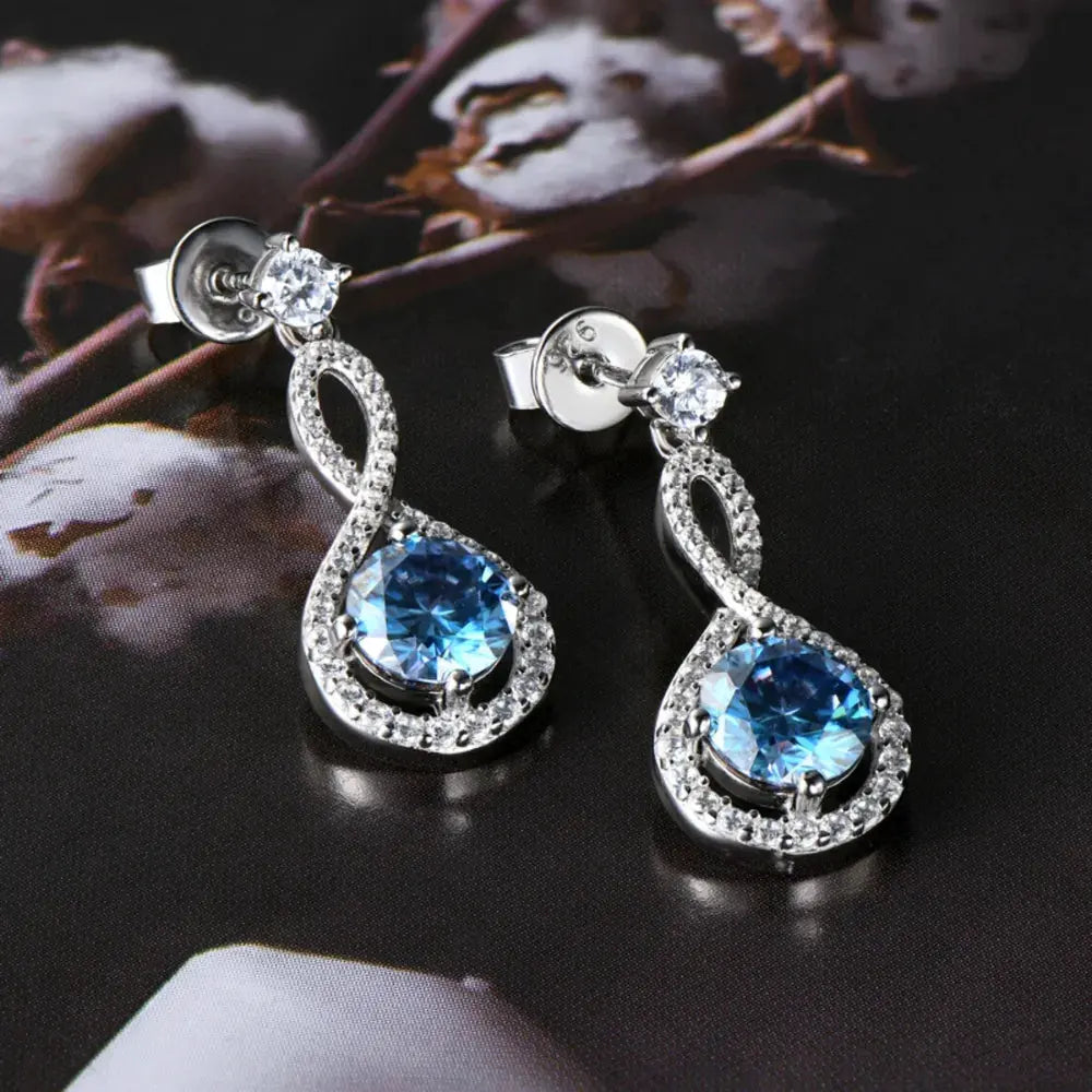 1 Carat Moissanite 925 Sterling Silver Earrings by Partner Label
