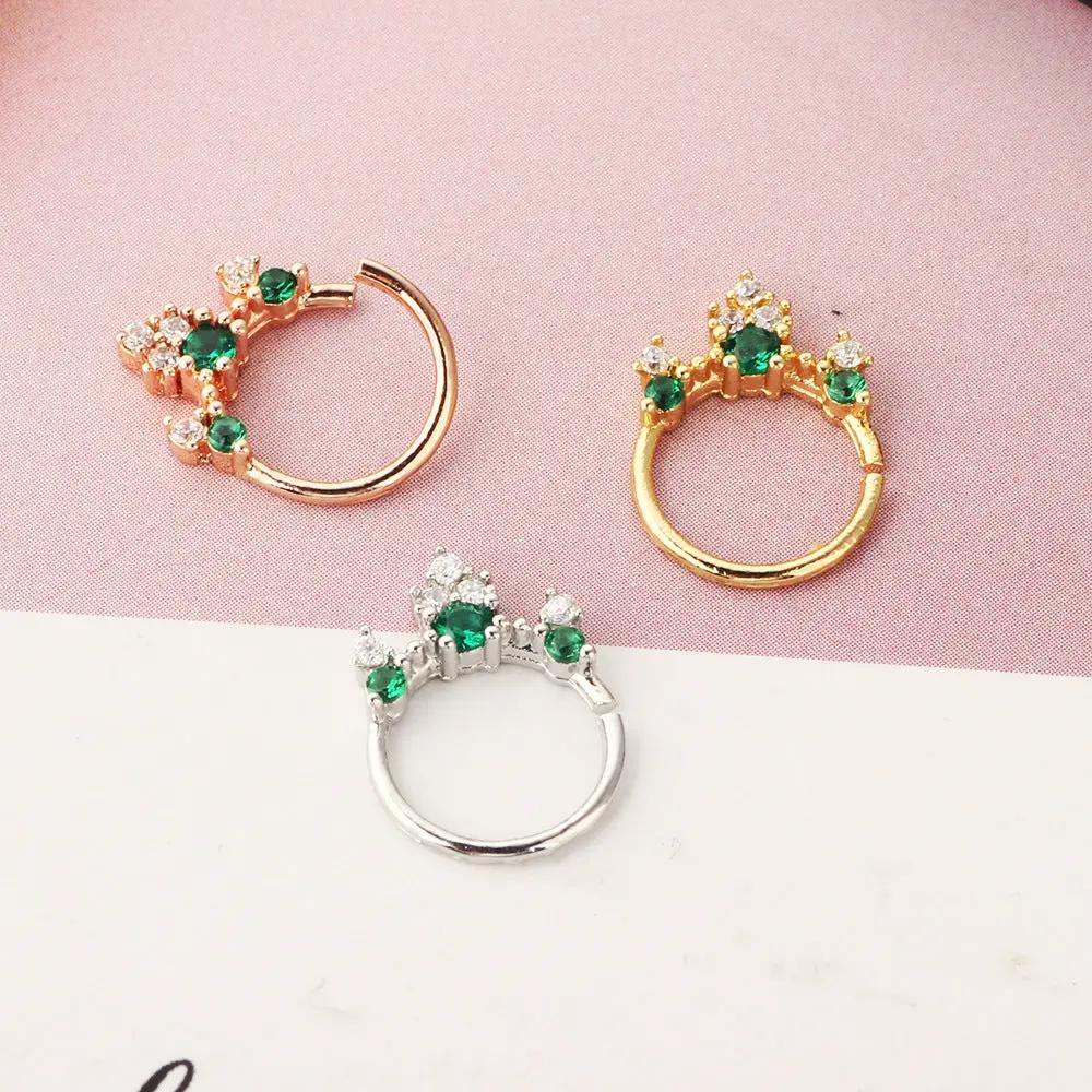 Jewelry Nose Ring Diamond No Hole Nose Fake Nose Ring by Maiden-Art