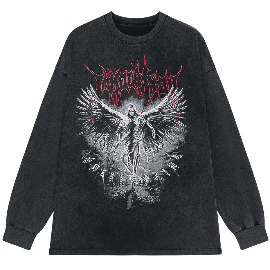 Y2k Gothic Punk Style Men T Shirt Clothes Harajuku Oversized T-shirt Top Tee High Street Hipster Summer Streetwear Anime Clothes by Vimost Shop