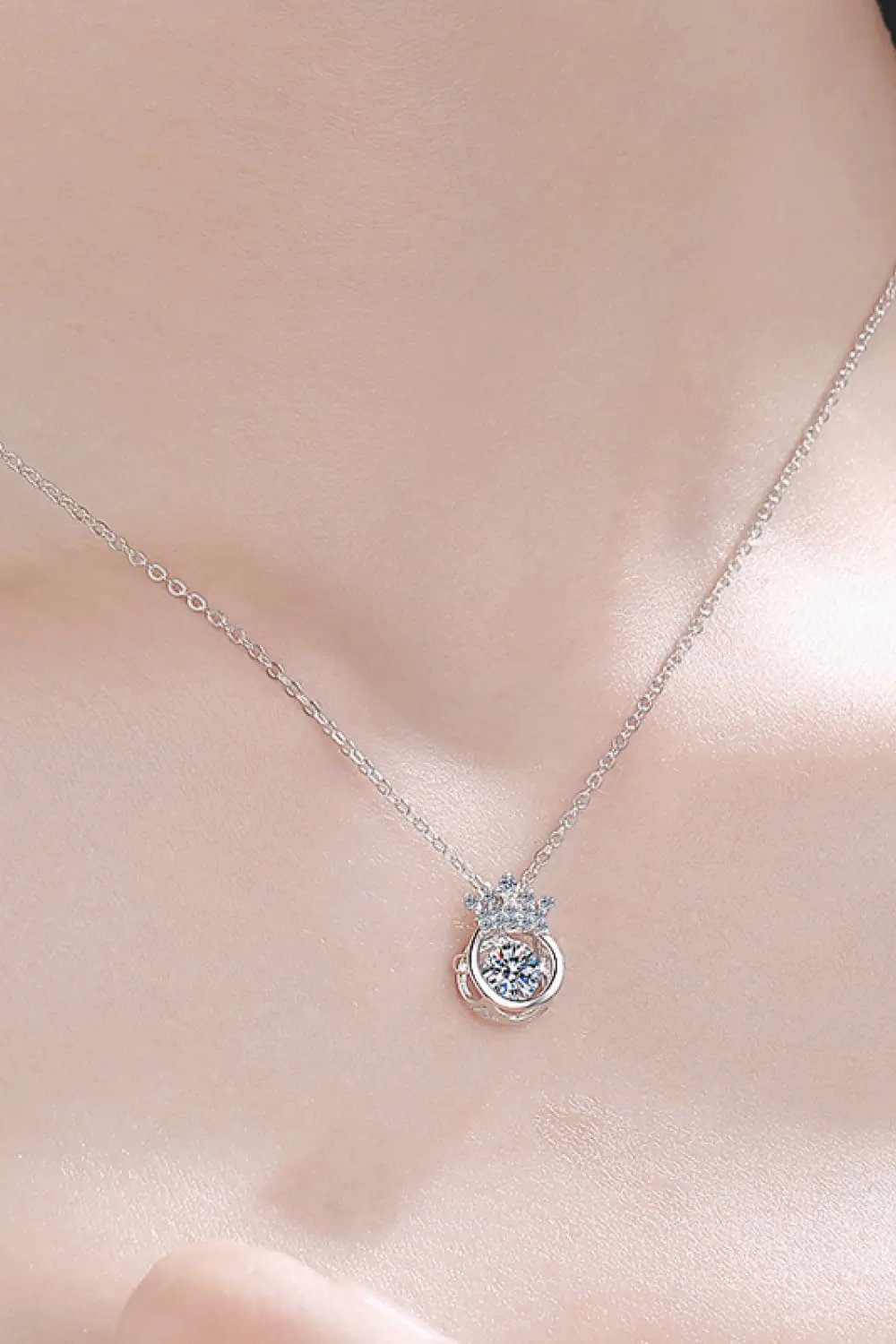 Moissanite 925 Sterling Silver Necklace by Partner Label