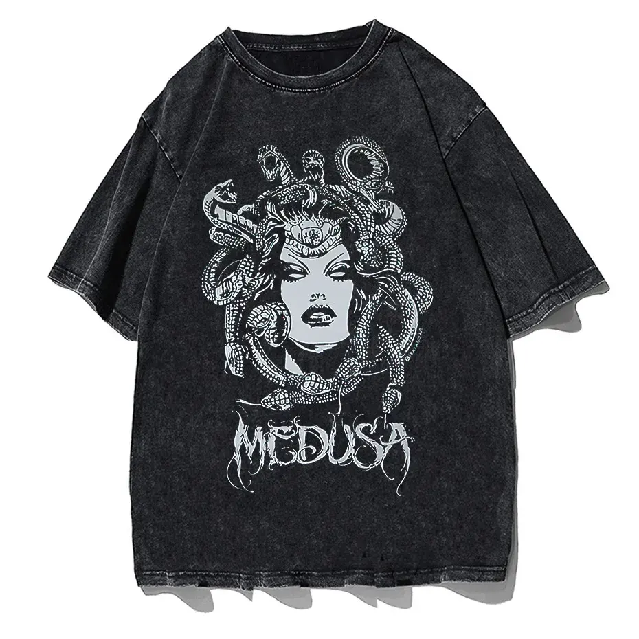 Gothic Dark Graphic T-Shirt Women Oversized Harajuku Punk Streetwear Tee by Vimost Shop
