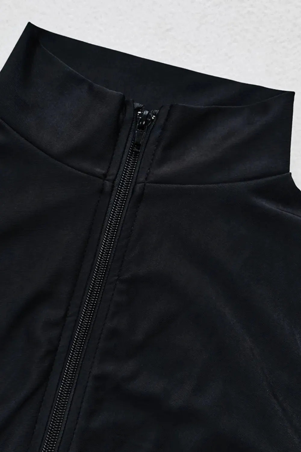 Zip Up Long Sleeve One-Piece Swimwear by Partner Label