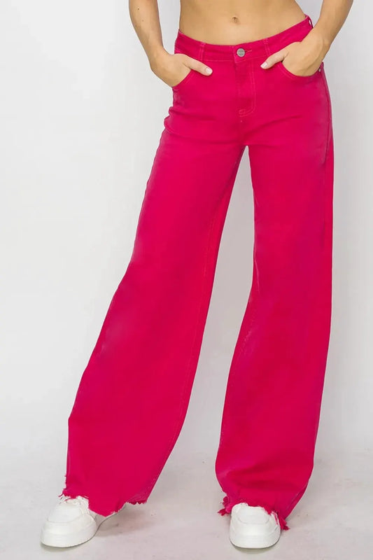 RISEN High Rise Wide Leg Jeans by RISEN