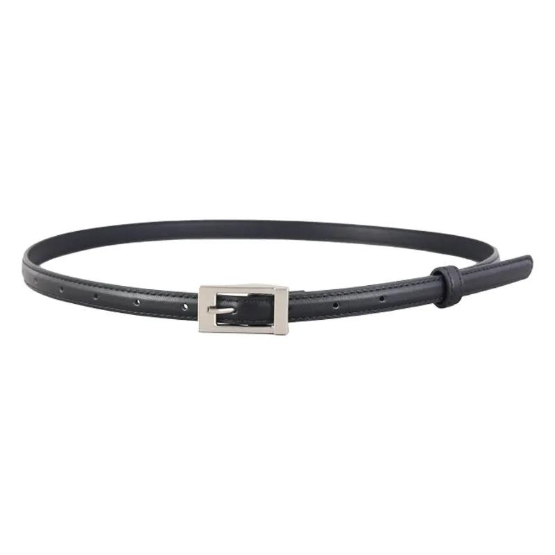 Metal Buckle Leather Belt by Trendsi