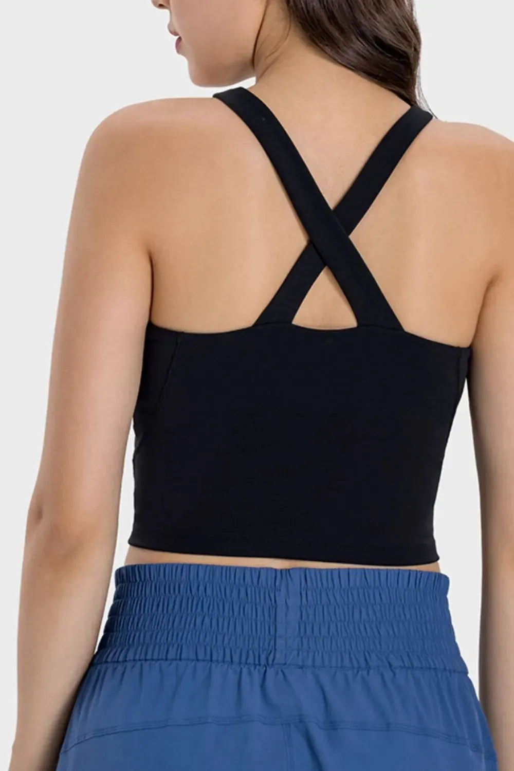 Millennia Crisscross Grecian Neck Active Cami by Millennia