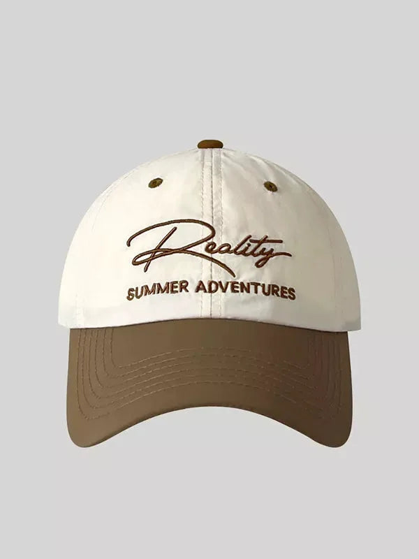 Letter Embroidered Adjustable Baseball Cap by Partner Label
