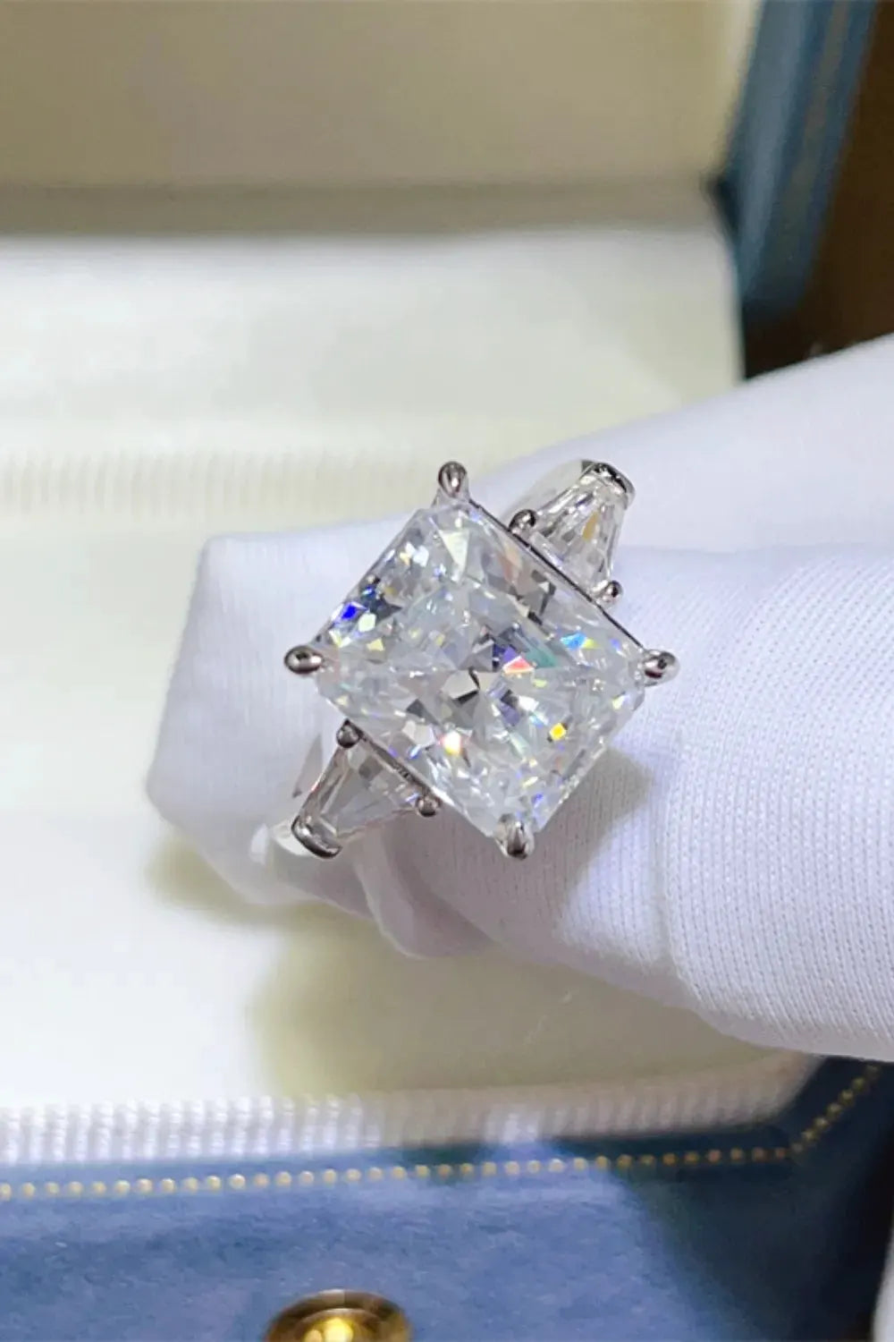5 Carat Moissanite 925 Sterling Silver Ring by Partner Label