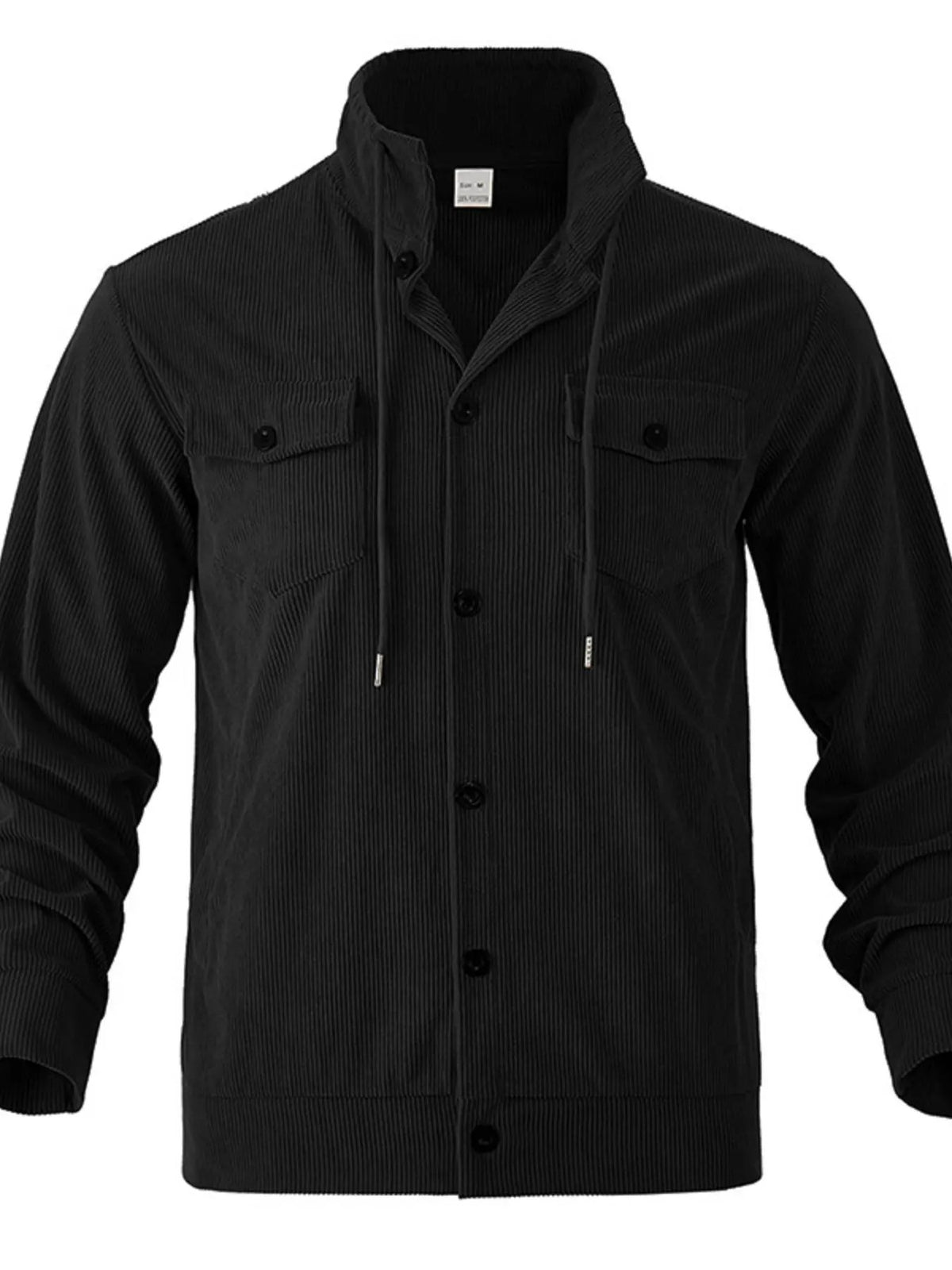Men's Full Size Corduroy Button Up Casual Jacket Plus Size by Trendsi
