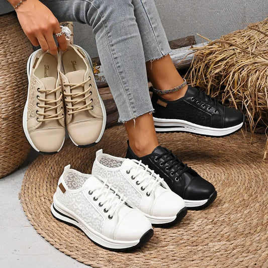 Lace-Up Platform Sneakers by Partner Label