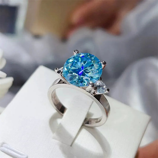 5 Carat Moissanite 925 Sterling Silver Ring by Partner Label