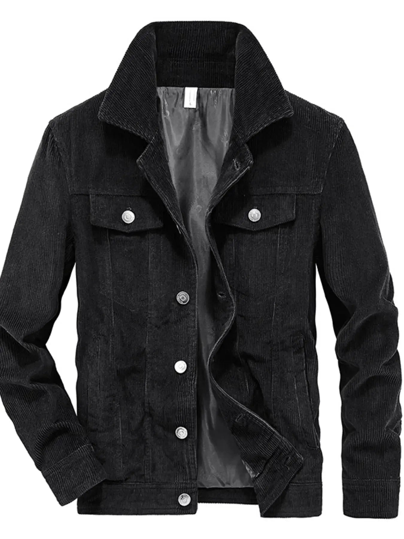 Men’s Plus Size Classic Corduroy Button‑Down Jacket | Partner Labels Selection by Partner Label