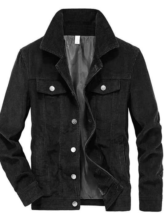 Men’s Plus Size Classic Corduroy Button‑Down Jacket | Partner Labels Selection by Partner Label