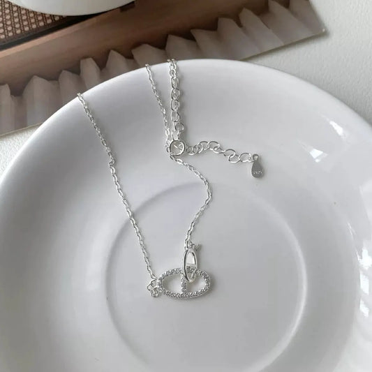 925 Sterling Silver Zircon Geometric Necklace by Partner Labels
