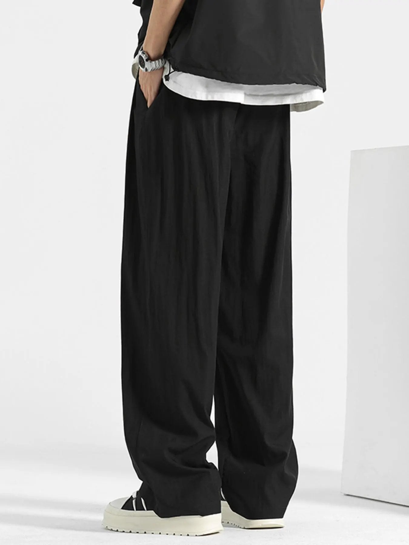 Men's Plus Size Loose Fit Drawstring Casual Pants by Partner Label