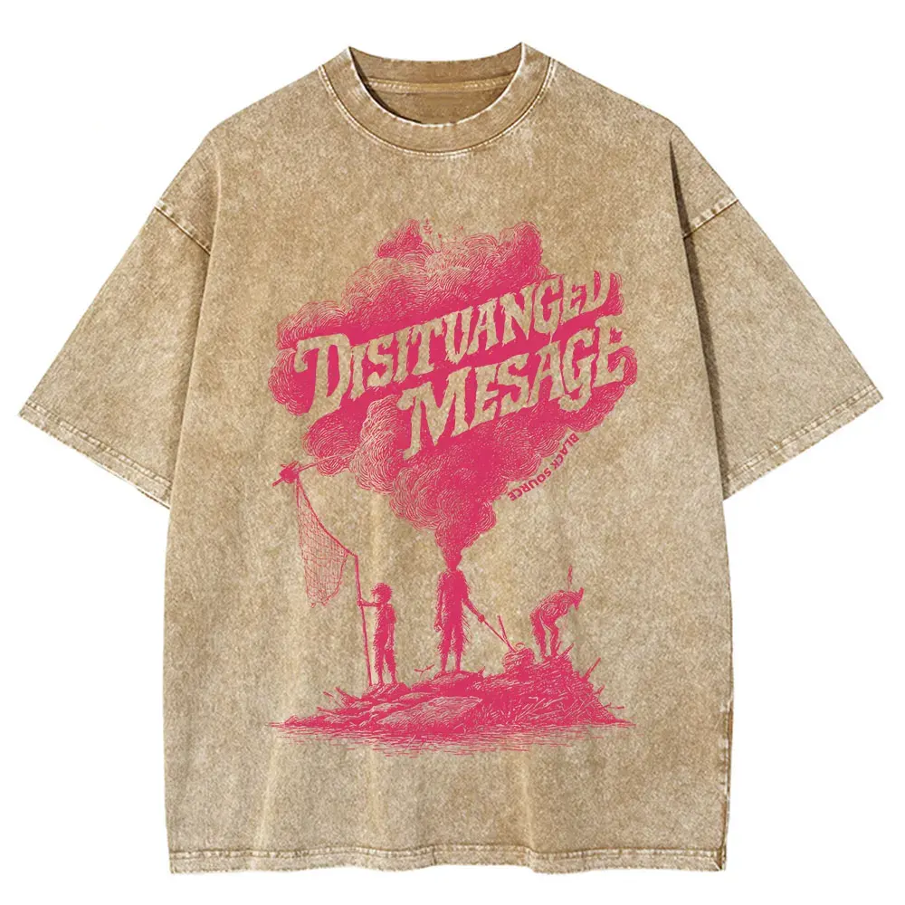 Japanese Cat Cartoon Graphic Baggy T-Shirt Men Streetwear by Vimost Shop