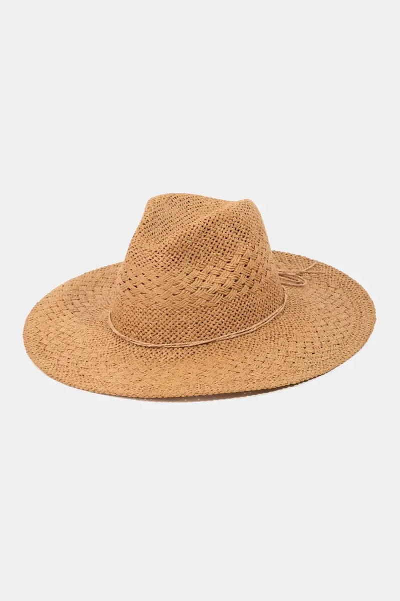 Fame Straw Braided Sun Hat by Fame