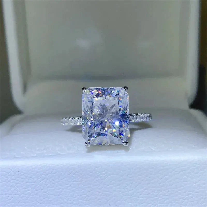 5 Carat Moissanite Zircon 925 Sterling Silver Ring by Partner Label
