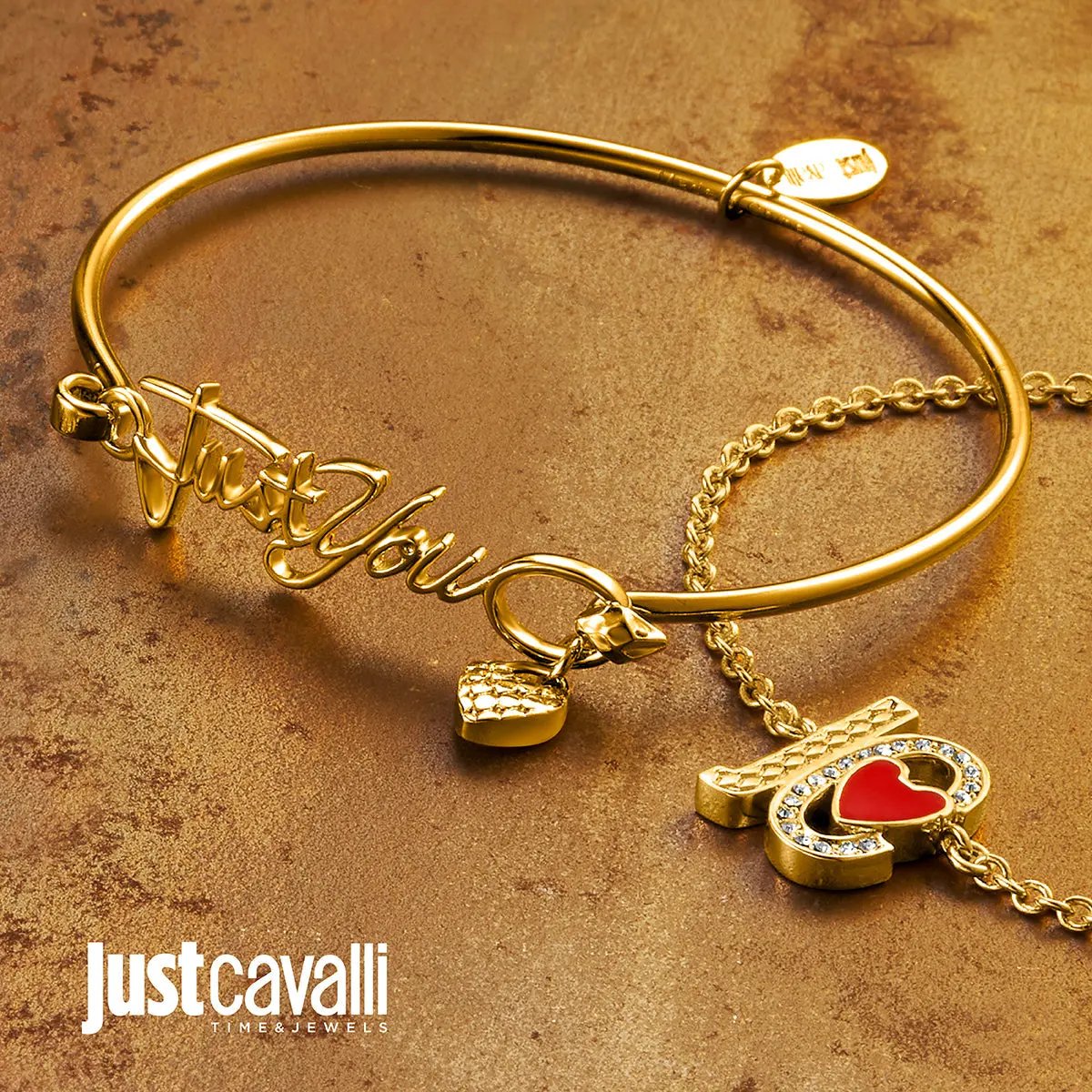 Just Cavalli Women's Gold Brass Bracelet, Stylish Accessory | Jcfb00120200 by JUST CAVALLI